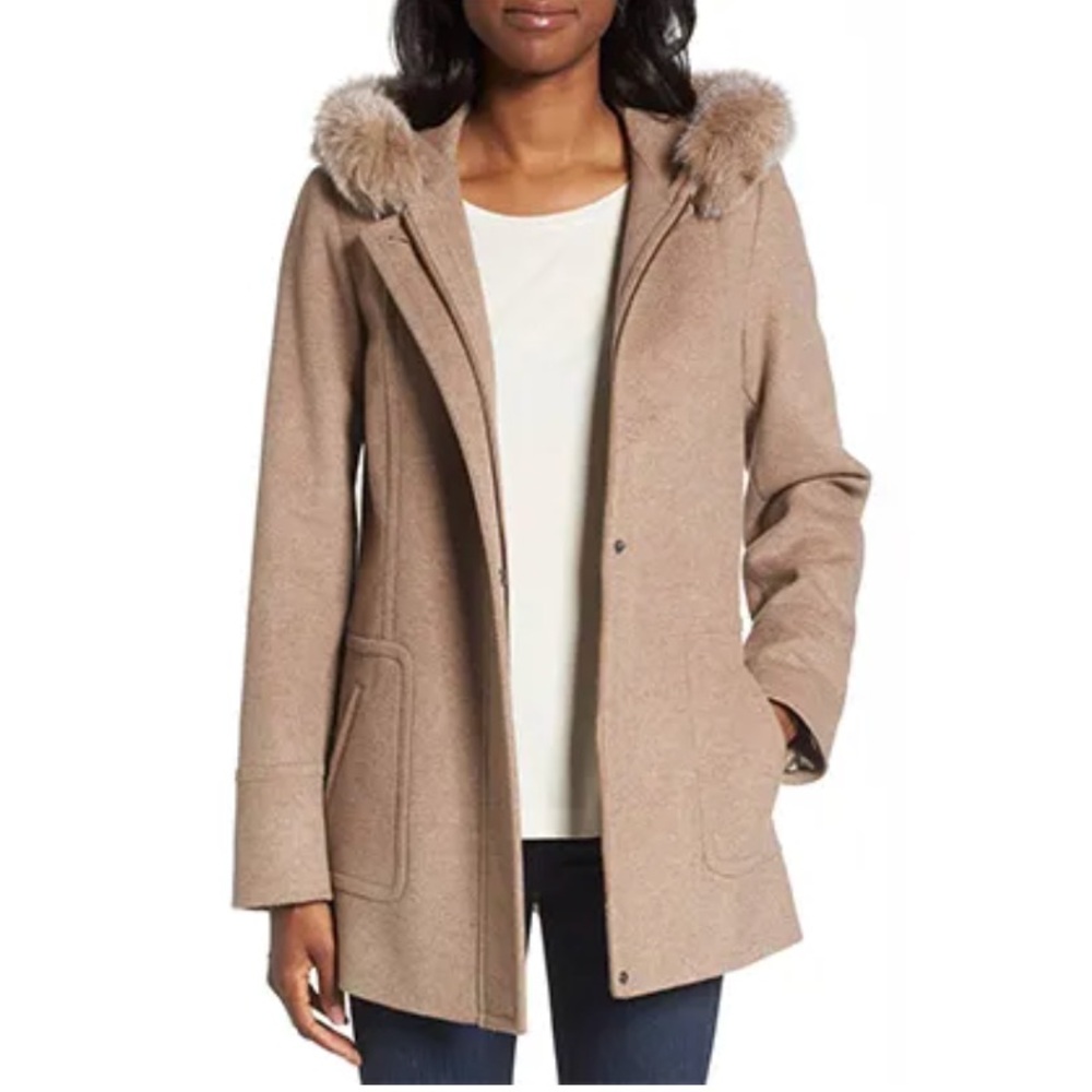 Sachi Wool Coat with Hood EUC